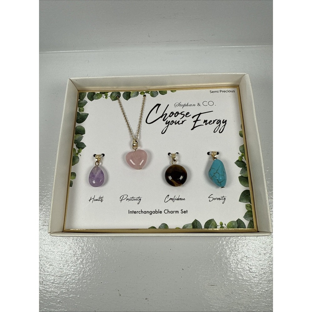 Stephan & Co. Semi Precious Interchangeable Charm‎ Set gemstone pendants